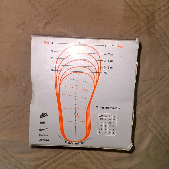 NIB Nike Force 1 Crib SE Wht/Wht-Track/Red Pear - Picture 3 of 5